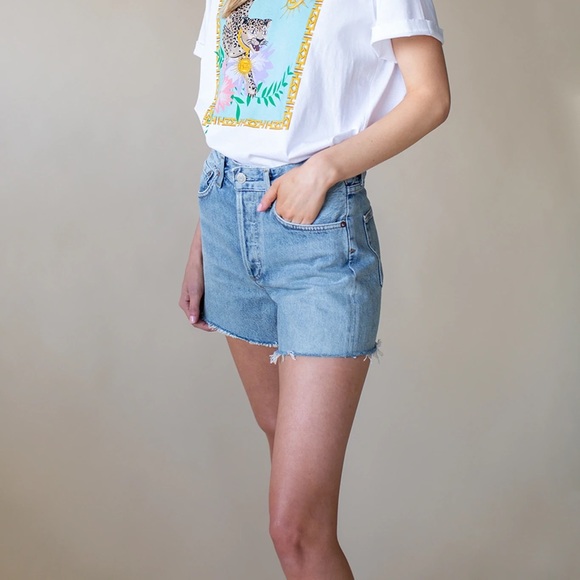 AGOLDE Reese Relaxed Cutoff Shorts in Wonder - Picture 7 of 7